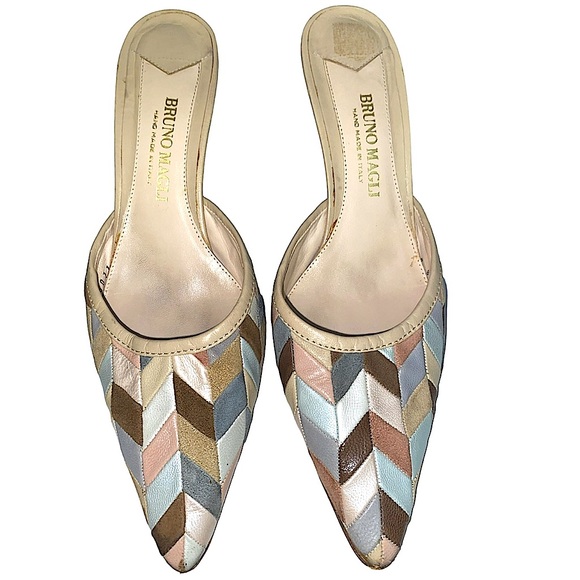 Bruno Magli patchwork mules - Picture 2 of 5